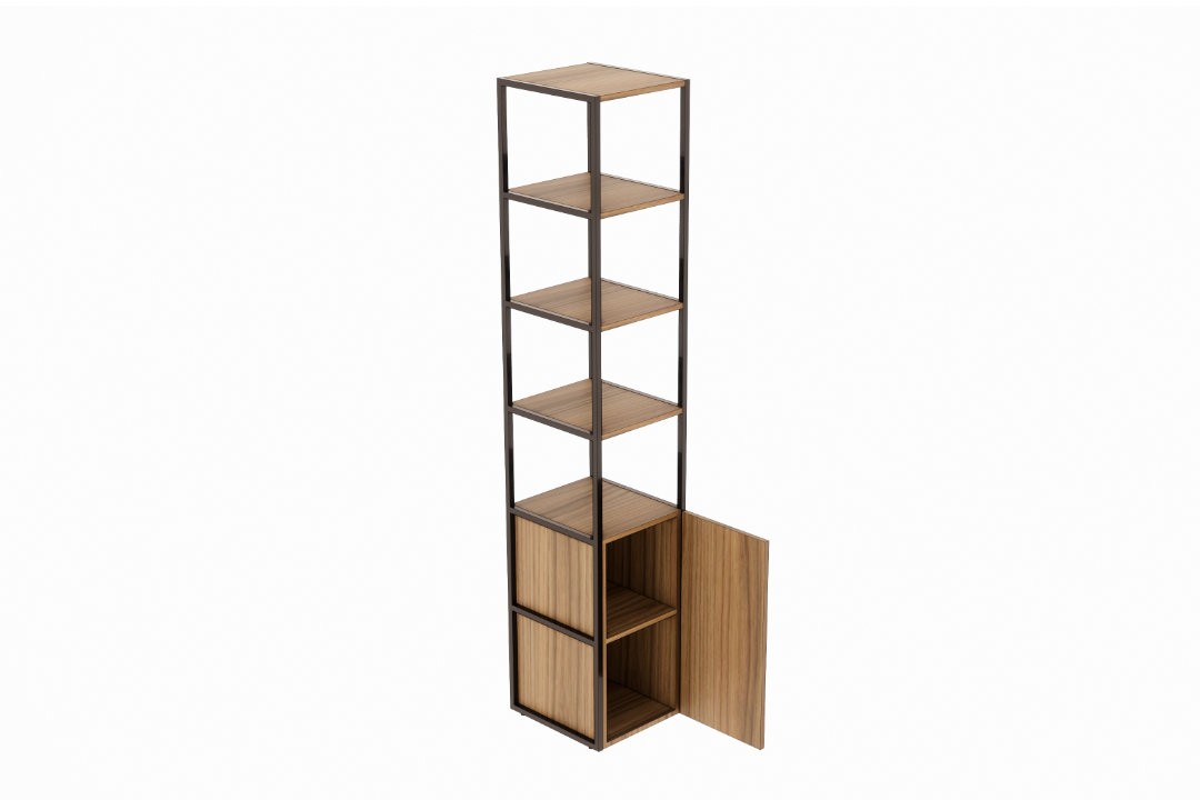 Estante extra alta industrial com portas 40 cm Soho